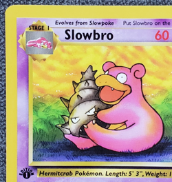 1st Edition Slowbro - Fossil - #43/62 - Vintage Pokemon Card 1999 WOTC - Image 2