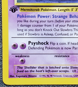 1st Edition Slowbro - Fossil - #43/62 - Vintage Pokemon Card 1999 WOTC - Image 5