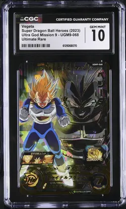 CGC 10 Vegeta UGM9-068 Ultra God Mission 9 Super Dragon Ball Heroes Card TCG 070 - Image 1