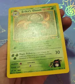 Erika’s Gloom 45/132 Gym Heroes Pokemon Card VLP - Image 4