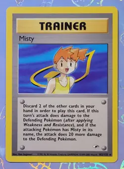 Misty 102/132 Gym Heroes Pokemon Card VLP - Image 1