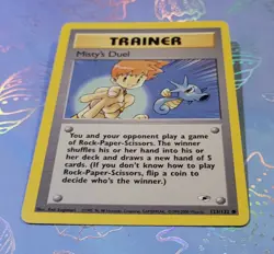 Misty's Duel 123/132 Gym Heroes Pokemon Card NM - Image 3