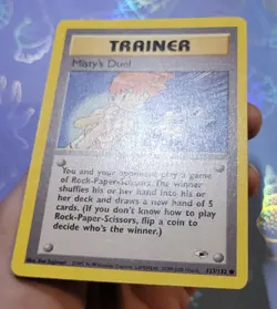Misty's Duel 123/132 Gym Heroes Pokemon Card NM - Image 4