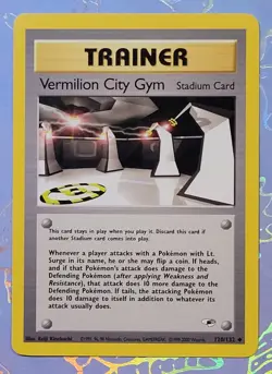 Vermilion City Gym 120/132 Gym Heroes Pokemon Card NM - Image 1