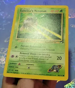 Sabrina's Venonat 96/132 Gym Heroes Pokemon Card VLP - Image 4