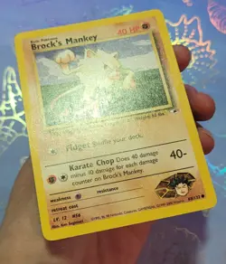 Brock’s Mankey 68/132 Gym Heroes Pokemon Card NM - Image 4