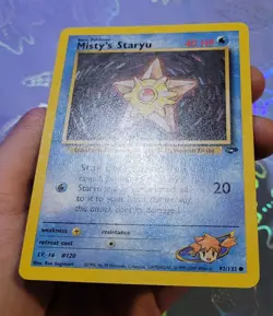 Misty's Staryu 92/132 Gym Challenge Set Pokemon Card - NM - Image 4