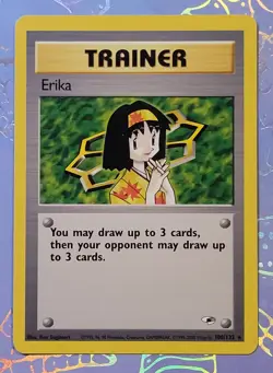 Erika 100/132 Gym Heroes Rare Pokemon Card VLP - Image 1