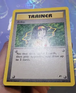 Erika 100/132 Gym Heroes Rare Pokemon Card VLP - Image 4