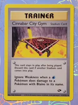 Cinnabar City Gym 113/132 Gym Challenge Pokemon Card NM - Image 1