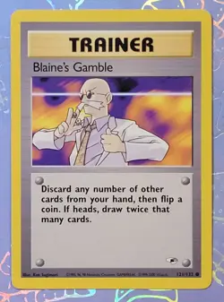 Blaine's Gamble 121/132 Gym Heroes Pokemon Card NM - Image 1