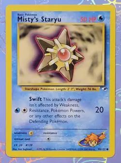 Misty's Staryu 90/132 Gym Heroes Pokemon Card NM - Image 1