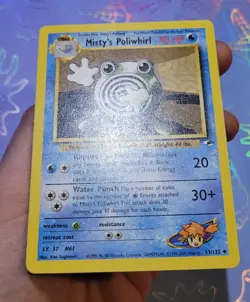 Misty's Poliwhirl 053/132 Gym Heroes Pokemon Card NM - Image 4