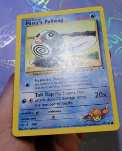 Misty's Poliwag 87/132 Gym Heroes Pokemon Card VLP - Image 4