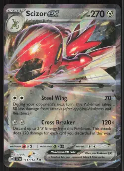 Pokemon TCG Temporal Forces Scizor EX #111/162 NM - Image 1