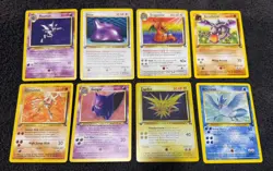 1999 Pokemon Fossil 1st Edition 8 Card Lot Zapdos Holo Gengar Dragonite Raw - Image 1