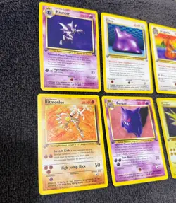 1999 Pokemon Fossil 1st Edition 8 Card Lot Zapdos Holo Gengar Dragonite Raw - Image 2