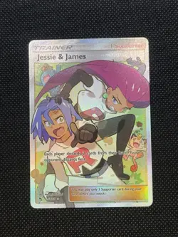 Jessie & James 68/68 Ultra Rare Holo Pokemon Card Full Art NM Hidden Fates - Image 1