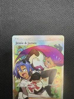 Jessie & James 68/68 Ultra Rare Holo Pokemon Card Full Art NM Hidden Fates - Image 2
