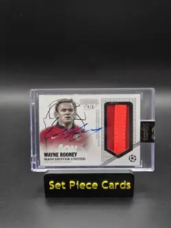 WAYNE ROONEY /5 MATCH-WORN PATCH AUTO 2022-23 Topps Dynasty UEFA Autograph - Image 1