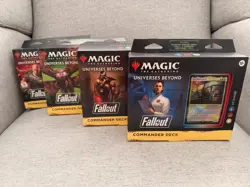 Magic The Gathering Universes Beyond Fallout Commander Deck 4 Box Set Sealed - Image 1
