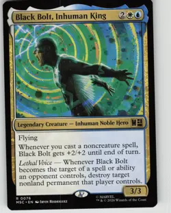 Black Bolt, Inhuman King Commander: Marvel Super Heroes 76 NM R - Image 1