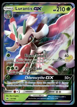 POKEMON LURANTIS GX SM BASE SET 15/149 HOLO HOLO ULTRA RARE NM/M - Image 1