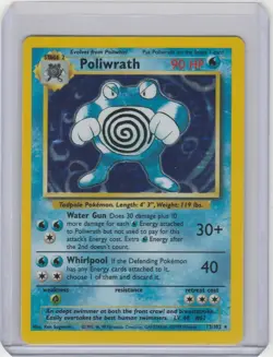 Pokemon TCG Poliwrath Holo Rare Base Set 13/102 - Image 1