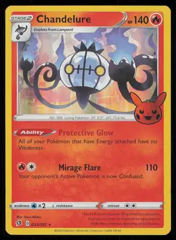 CHANDELURE 033/192 HOLO PROMO TRICK OR TRADE BOOSTER POKEMON HOLO NEAR MINT - Image 1