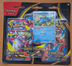 Pokemon TCG Mega Evolutions 3 Booster Blister With GOLDUCK Foil Promo Sealed NEW - Image 1