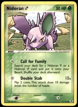 Nidoran M 71/112 Common FireRed & LeafGreen Pokemon Near Mint - Image 1