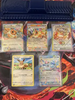 Pokemon TCG Prismatic Evolutions 5-Card Foil Lot: Eevee ex Flareon ex Glaceon ex - Image 1