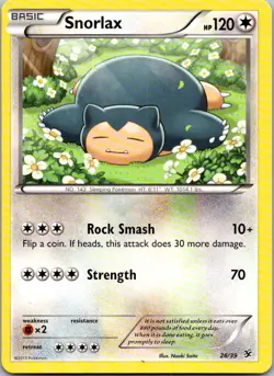 Snorlax 26/39 Kalos Starter Set Pokemon Near Mint - Image 1