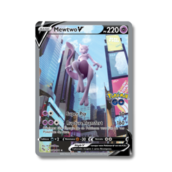 Carte Pokemon Francaise - Mewtwo V ALT 072/078 - Pokemon GO - Image 1