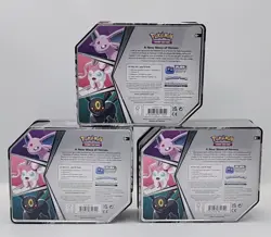 Pokemon TCG - V Heroes Tins 3x Full Set - Umbreon Espeon Sylveon, Factory Sealed - Image 2