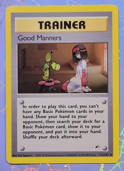 Good Manners 111/132 Gym Heroes Pokemon Card VLP - Image 1