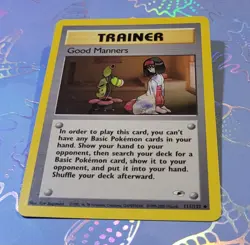Good Manners 111/132 Gym Heroes Pokemon Card VLP - Image 3