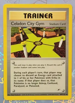 Celadon City Gym 107/132 Gym Heroes Pokemon Card LP - Image 1