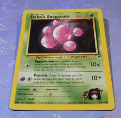 Erika's Exeggcute 077/132 Gym Heroes Pokemon Card NM - Image 3
