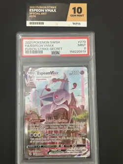 Espeon Vmax 270/264 Fusion Strike Alt Art Secret MINT PSA 9 Pokemon (was ace 10) - Image 1