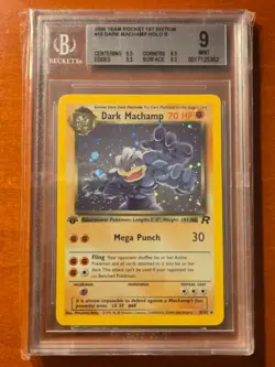Pokemon, 2000, Team Rocket 1st Edition, Dark Machamp Holo, BGS 9 - Image 1