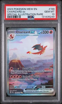 2023 POKEMON MEW EN-151 SPECIAL ILLUSTRATION RARE #199 CHARIZARD EX PSA 10 - Image 1