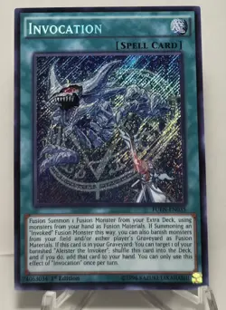 Invocation FUEN-EN035 Secret Rare 1st Edition Yugioh TCG NM/M - Image 1