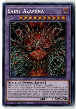 Saint Azamina SUDA-EN036 Secret Rare Supreme Darkness Yu-Gi-Oh 1st Edition LP - Image 1