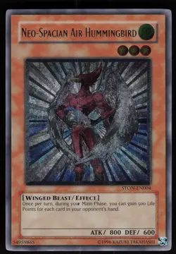 Neo-Spacian Air Hummingbird STON-EN004 ENHANCED Ultimate Rare YU-GI-OH - Image 1