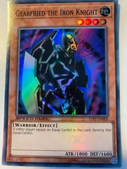 Yugioh Gearfried The Iron Knight STP1-EN009 Super Rare NM - Image 1
