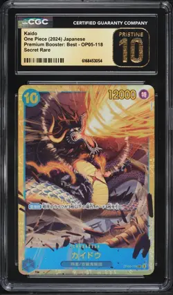 CGC 10 PRISTINE One Piece Kaido #OP05-118 Premium The Best SEC - Image 1