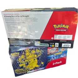 Pokemon Scarlet and Violet Surging Sparks ETB & Booster Bundle Costco 2-pack - Image 1