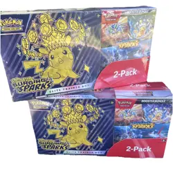 Pokemon Scarlet and Violet Surging Sparks ETB & Booster Bundle Costco 2-pack - Image 2