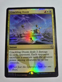 Magic the Gathering MTG - Crackling Doom FOIL - Khans of Tarkir - LP - Image 1